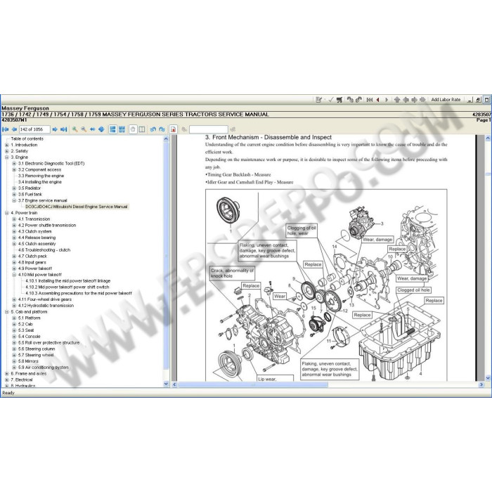 Massey Ferguson North America service & repair documentation 2021