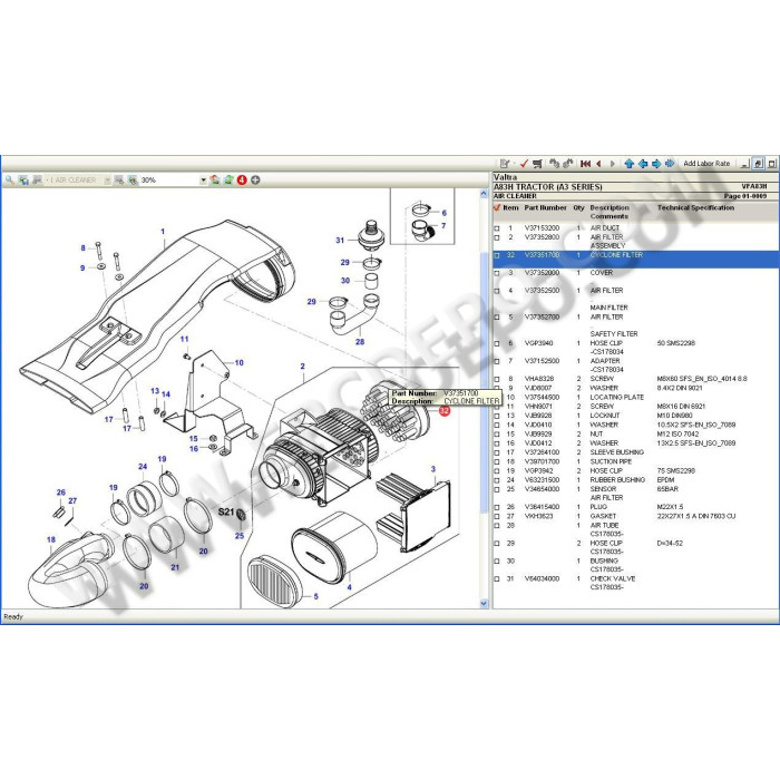 VALTRA NORTH AMERICA EPC PARTS CATALOG 2021