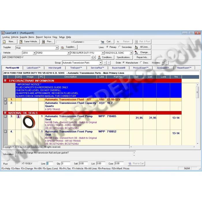 LASERCAT3 EPC PARTS CATALOG 2014