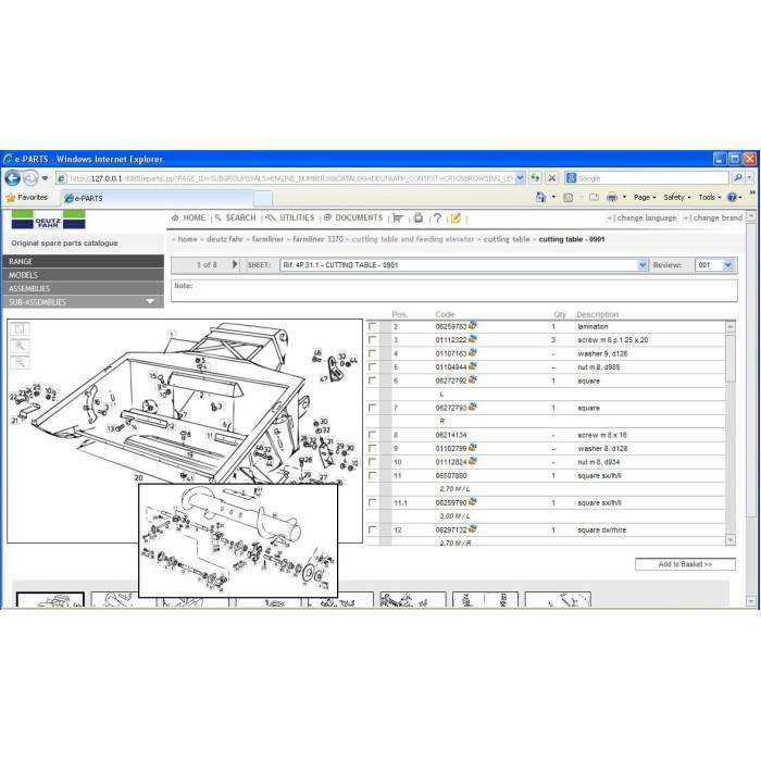 DEUTZ-FAHR SDF 2012 EPC PARTS & SERVICE CATALOG