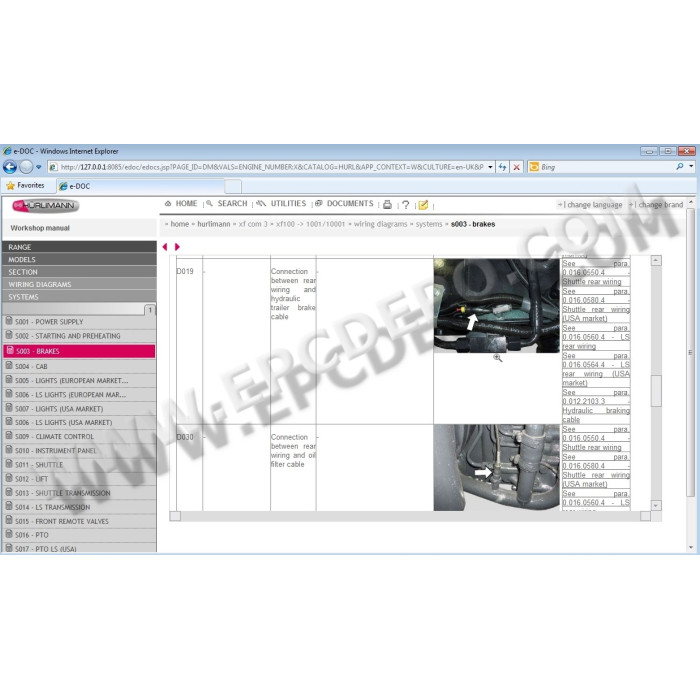 HURLIMANN SDF 2012 EPC PARTS & SERVICE CATALOG