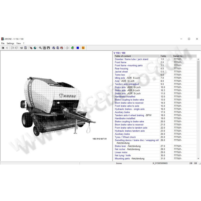KRONE EPC 2013 SPARE PARTS CATALOG