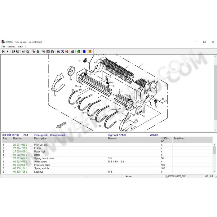 KRONE EPC 2013 SPARE PARTS CATALOG