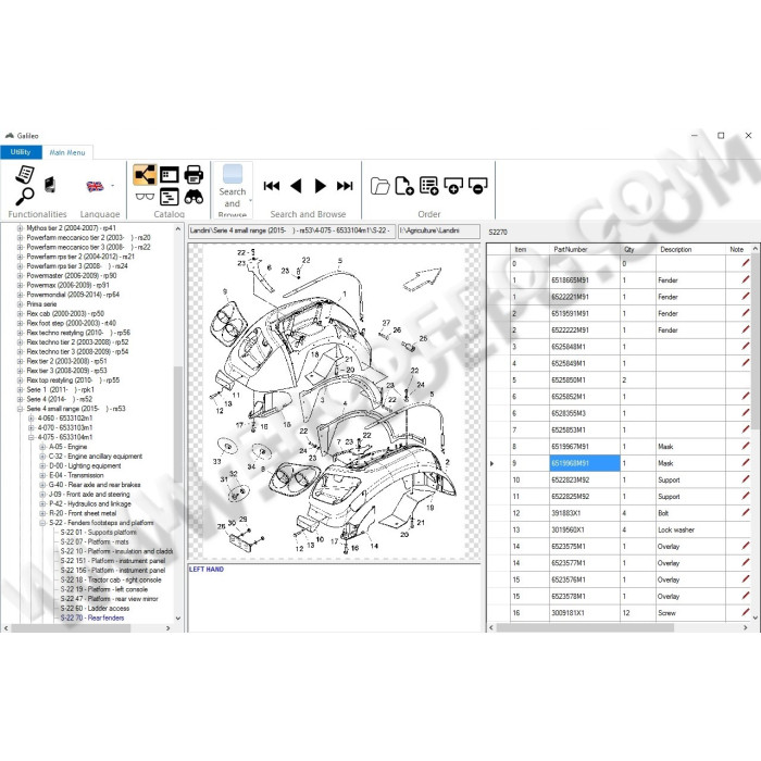 LANDINI AGRICULTURE AG EPC PARTS CATALOG 2015