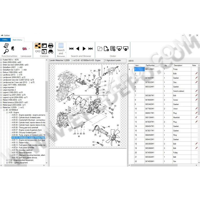 LANDINI AGRICULTURE AG EPC PARTS CATALOG 2015