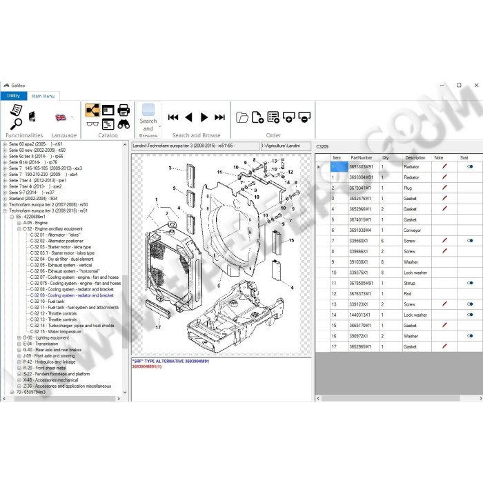 LANDINI AGRICULTURE AG EPC PARTS CATALOG 2015