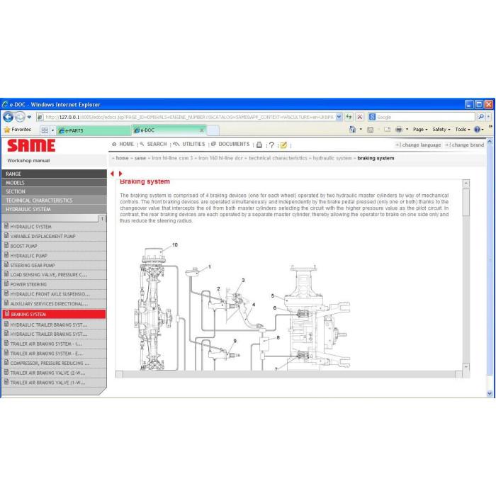 SAME SDF 2012 EPC PARTS & SERVICE CATALOG