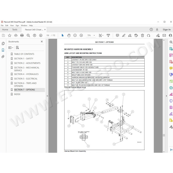 Flexicoil Chisel Plow 340 service manual