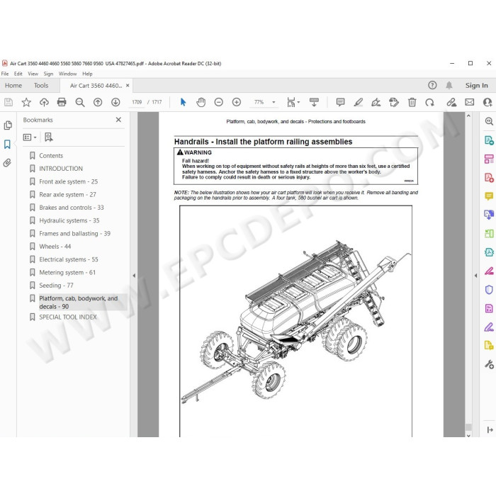 Flexicoil Air Cart 3560 4460 4660 5560 5860 7660 9560 service manual