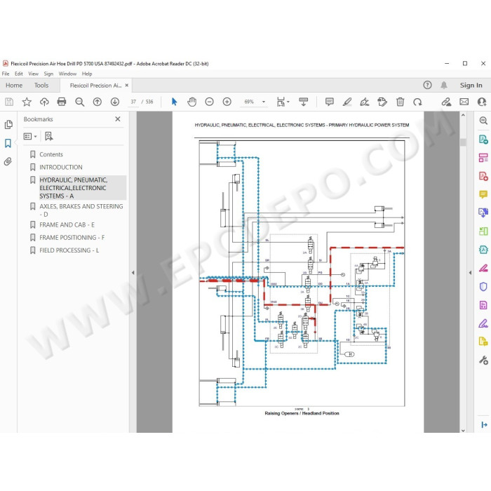 Flexicoil Precision Air Hoe Drill PD 5700 service manual