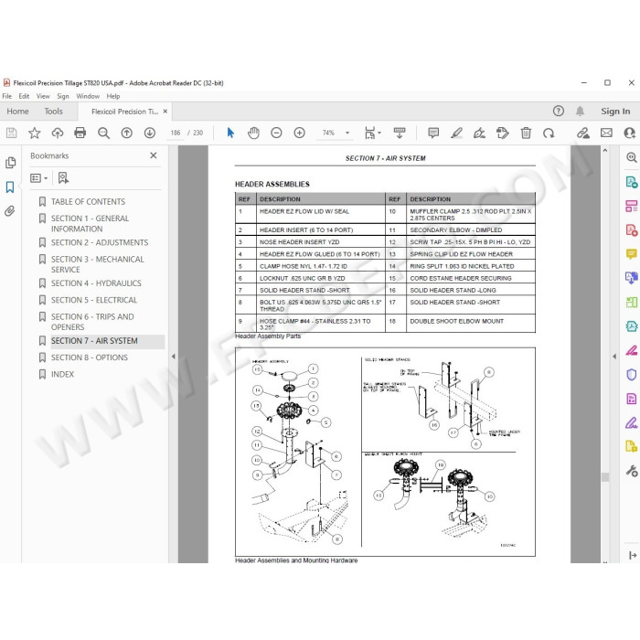 Flexicoil Precision Tillage ST820 service manual