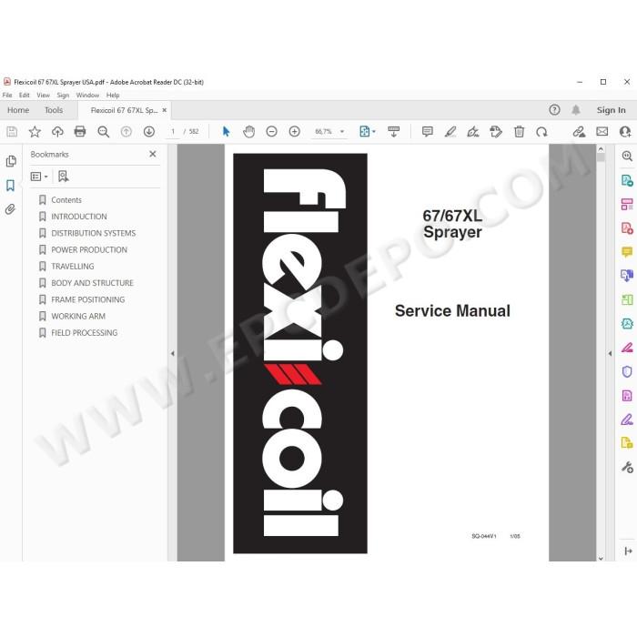 Flexicoil Sprayer 67 / 67XL service manual