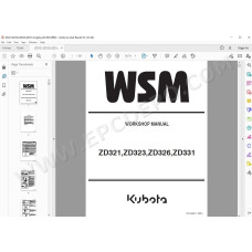 Kubota Mower ZD321 ZD323 ZD326 ZD331 service manual