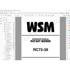Kubota Rotary Mower RC72-38 workshop service manual