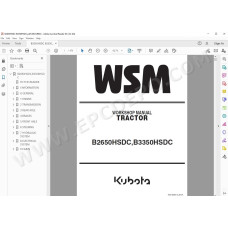 Kubota Tractor B2650HSDC B3350HSDC service manual
