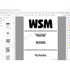 Kubota Tractor B3200 workshop service manual