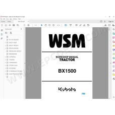 Kubota Tractor BX1500 workshop service manual
