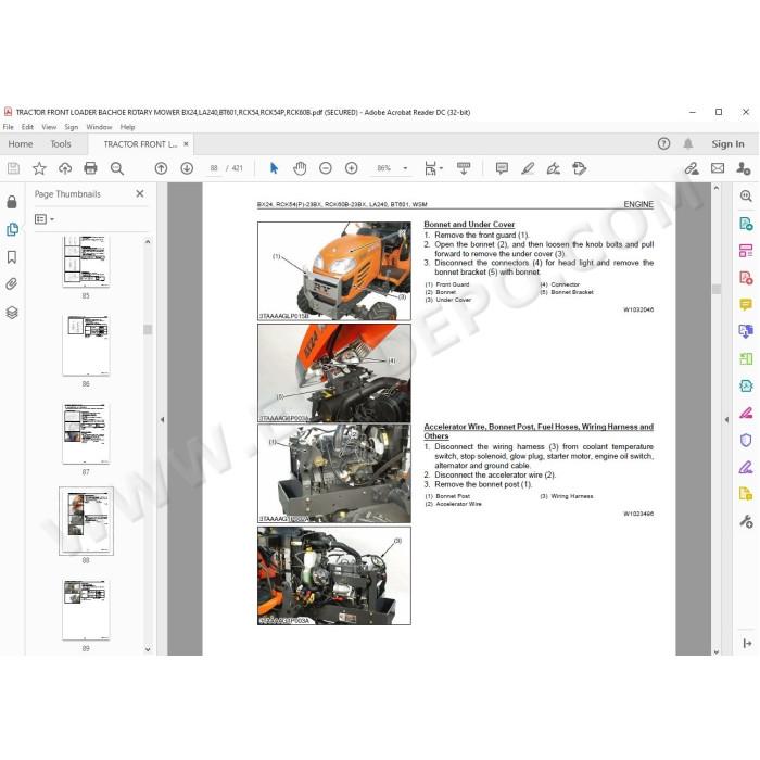 Kubota Mower RCK54 RCK54P RCK60B service manual