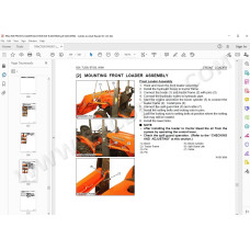 Kubota Tractor B26 Loader TL500 Backhoe BT820 workshop service manual
