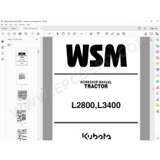 Kubota Tractor L2800 L3400 workshop service manual