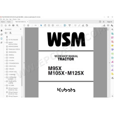 Kubota Tractor M95X M105X M125X workshop service manual