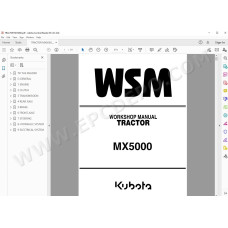 Kubota Tractor MX5000 workshop service manual