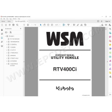 Kubota Utility Vehicle RTV400Ci workshop service manual