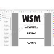 Kubota Utility Vehicle RTV900 workshop service manual