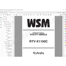 Kubota Utility Vehicle RTV-X1100C workshop service manual