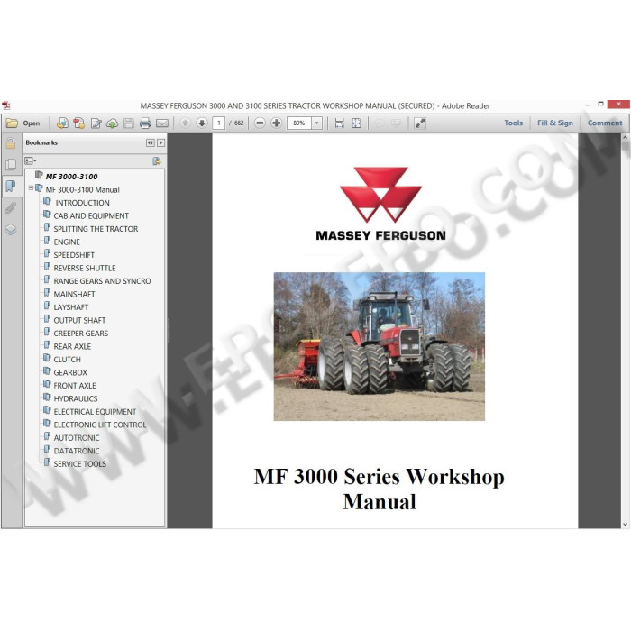 Massey Ferguson Tractor MF3000 / MF3100 service manual