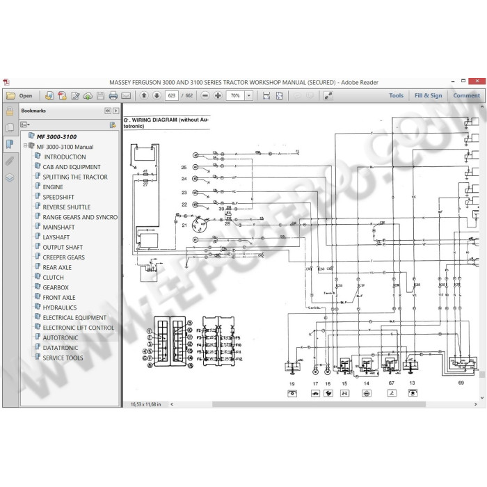 Massey Ferguson Tractor MF3000 / MF3100 service manual