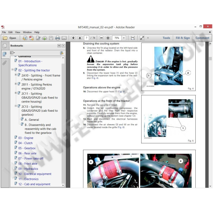 Massey Ferguson Tractor MF5400 service manual