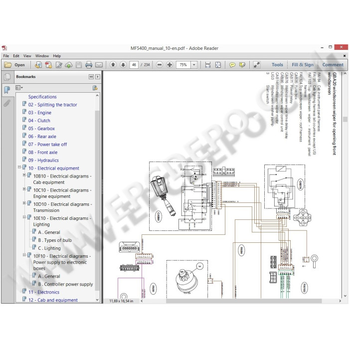 Massey Ferguson Tractor MF5400 service manual