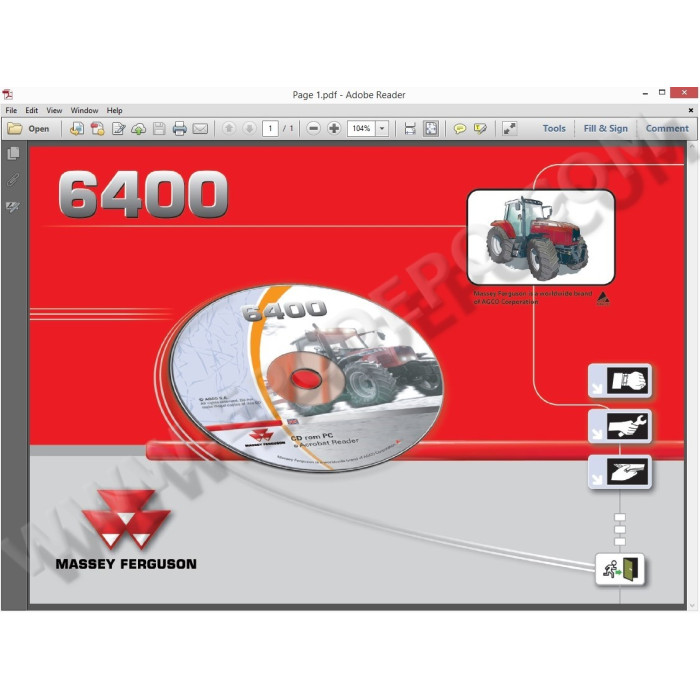 Massey Ferguson Tractor MF6400 service manual