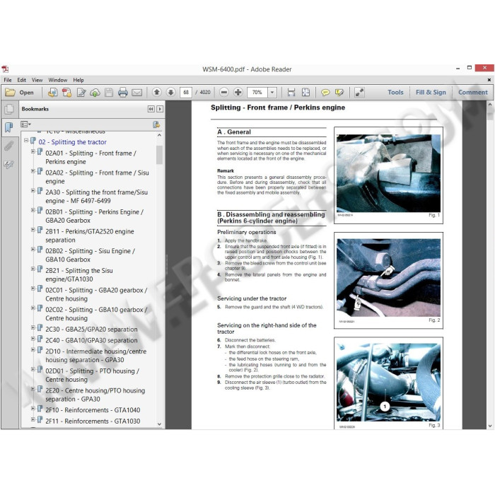 Massey Ferguson Tractor MF6400 service manual