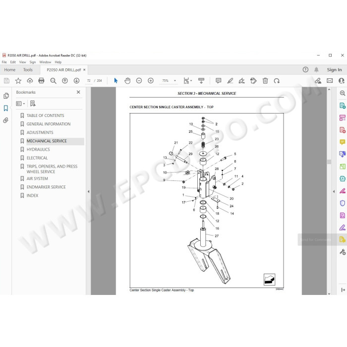 New Holland Air Drill P2050 service manual