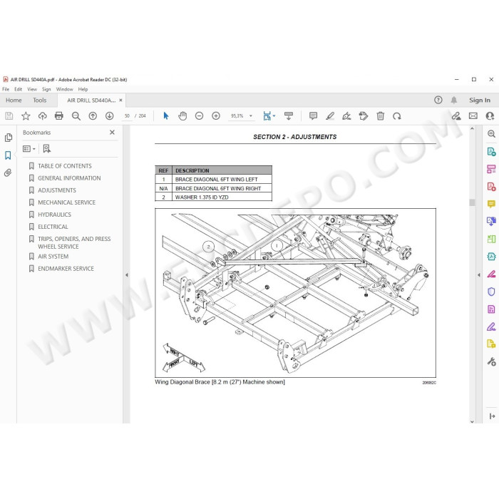 New Holland Air Drill SD440A SD440 service manual