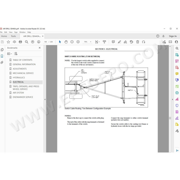 New Holland Air Drill SD440A SD440 service manual