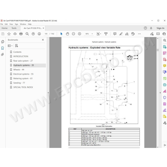 New Holland Air Cart P1030 P1040 P1050 P1060 service manual