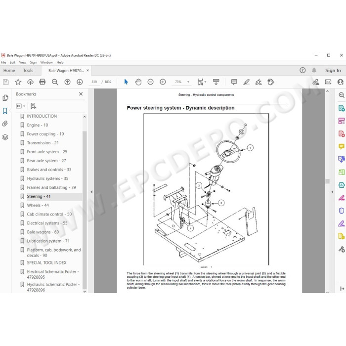 New Holland Bale Wagon H9870 H9880 service & repair manual