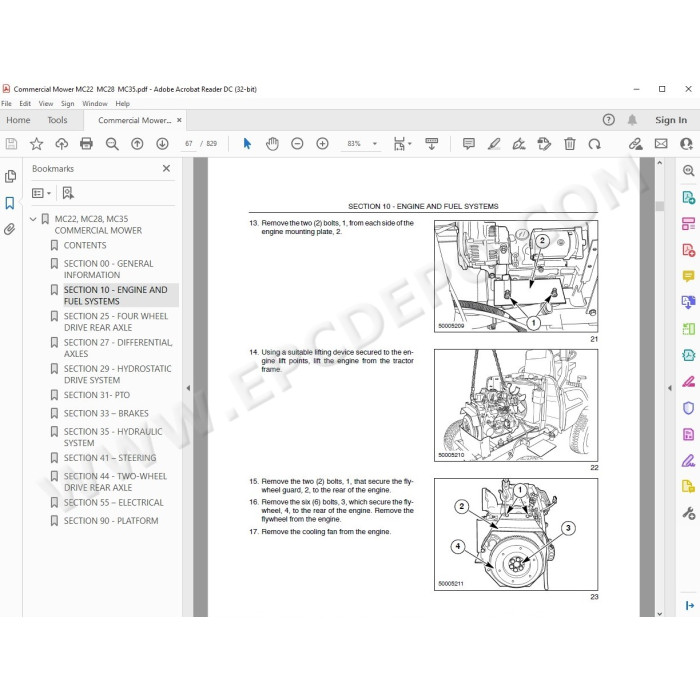New Holland Mower MC22 MC28 MX28 MC35 service manual
