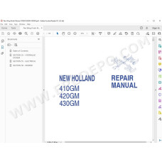 New Holland Mower 410GM 420GM 430GM service manual
