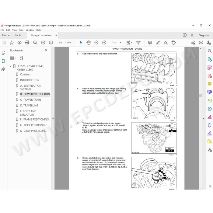 New Holland Forage Harvester CS520 CS540 CS640 CS660 CL560 service manual