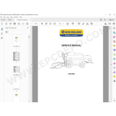 New Holland Forage Harvester CSX 7000 service manual
