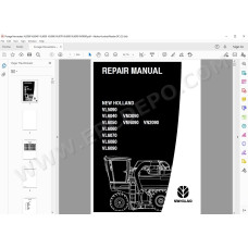 New Holland Forage Harvester VL5090 VL6040 VL6050 VL6060 service manual