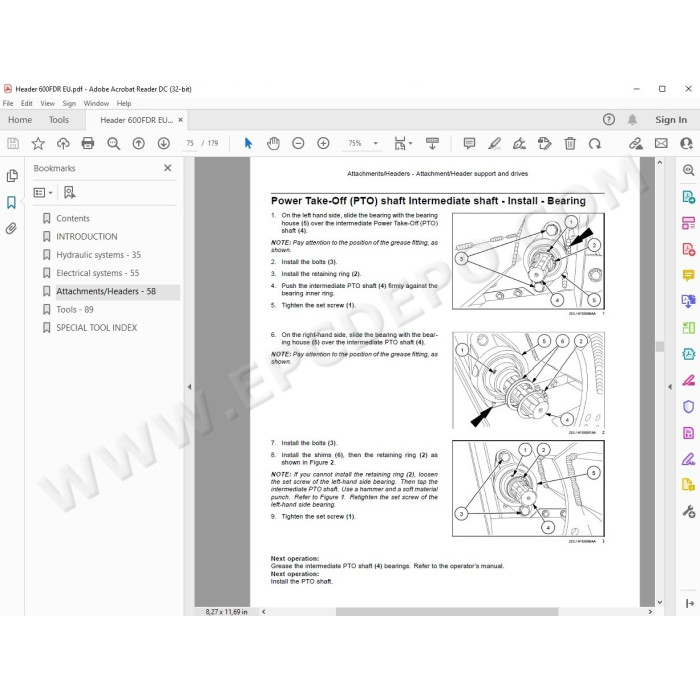 New Holland Header 600FDR service manual