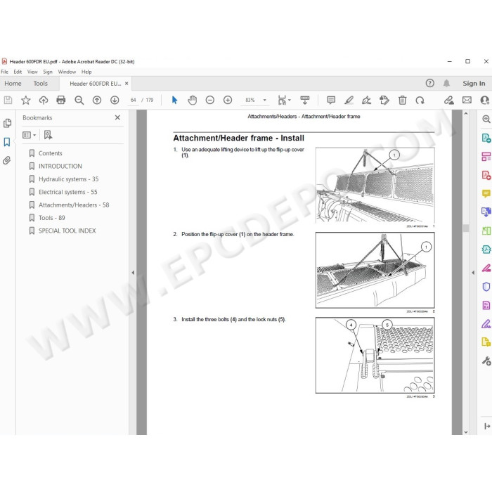 New Holland Header 600FDR service manual