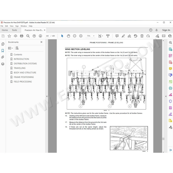 New Holland Precision Air Hoe Drill P2070 service manual