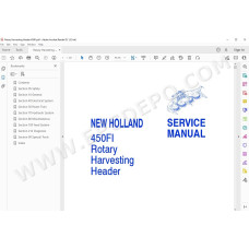 New Holland Rotary Harvesting Header 450FI service manual