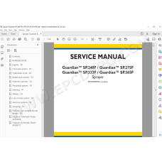 New Holland Sprayer Guardian SP.240F SP.275F SP.333F SP.365F service manual